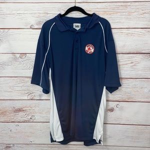 Men's Collard Boston Red Sox Short Sleeve Polo Golf Shirt 2XL